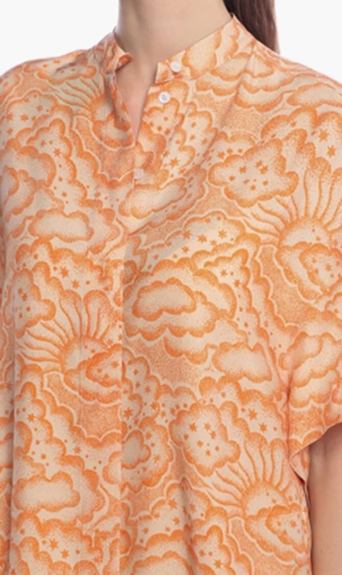 Silk blouse with print