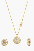 SET NECKLACE WITH EARRING GOLD