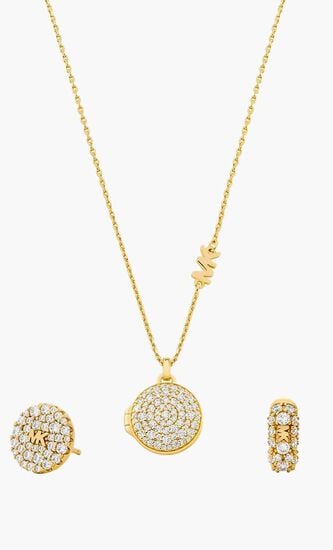 SET NECKLACE WITH EARRING GOLD