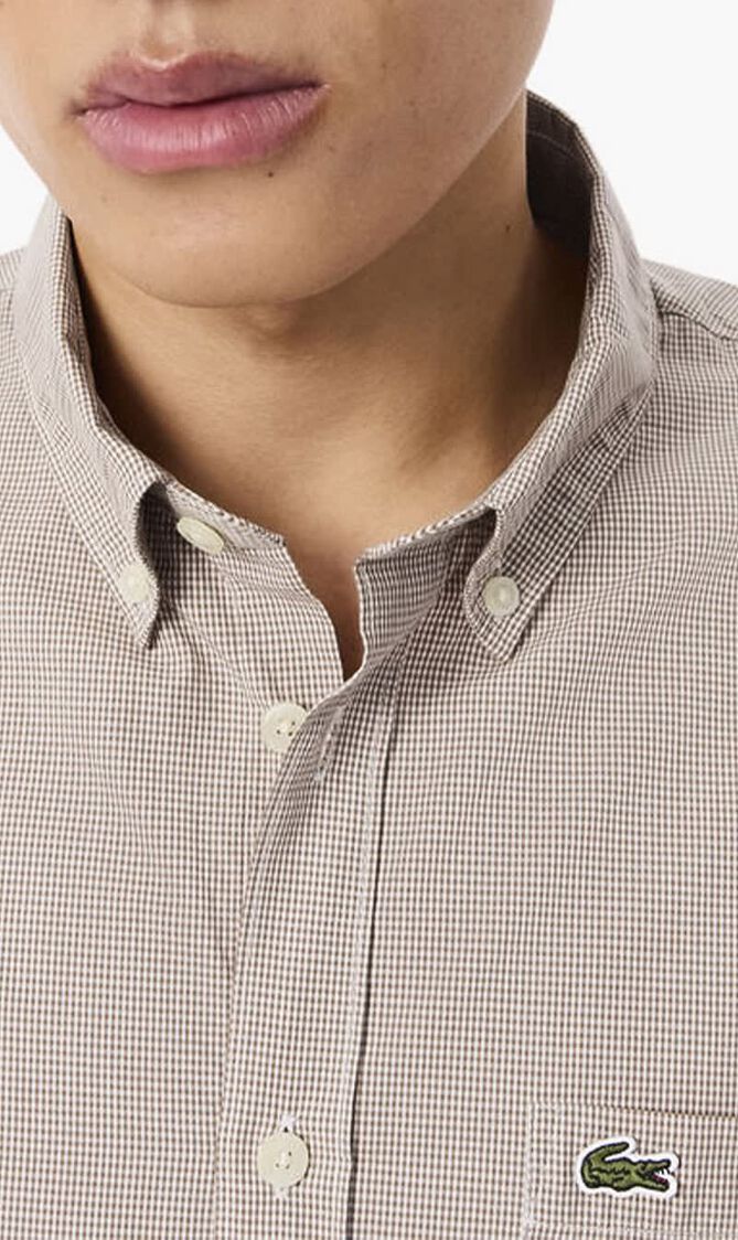 Regular Fit Gingham Poplin Shirt