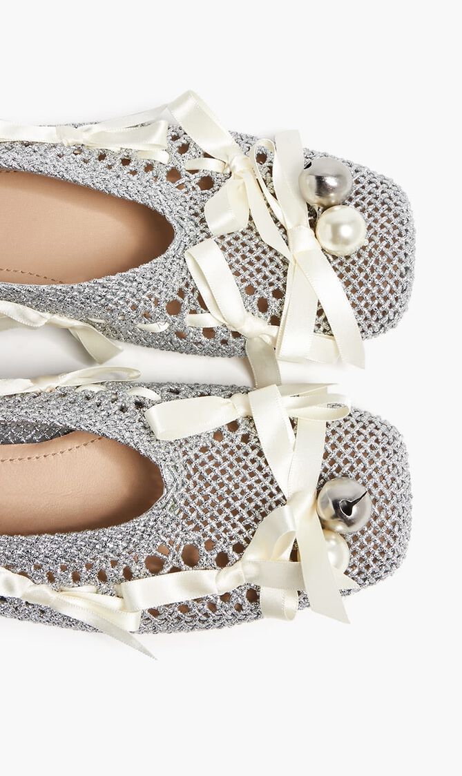 Bell Charm Crochet Ballerinas