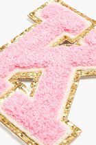 Chenille Sparkle Letter 'K' patch