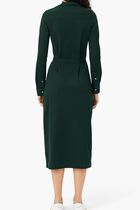 Slim Fit Polo Collar Wrap Dress