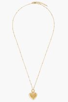 Ridge Heart Charm Necklace