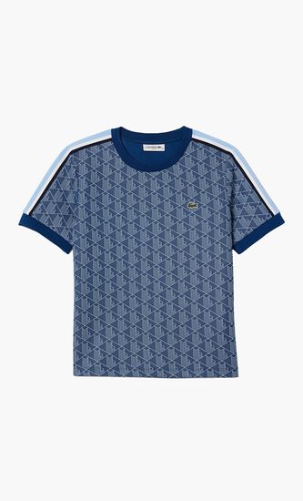 Slim Fit Monogram Jacquard T Shirt