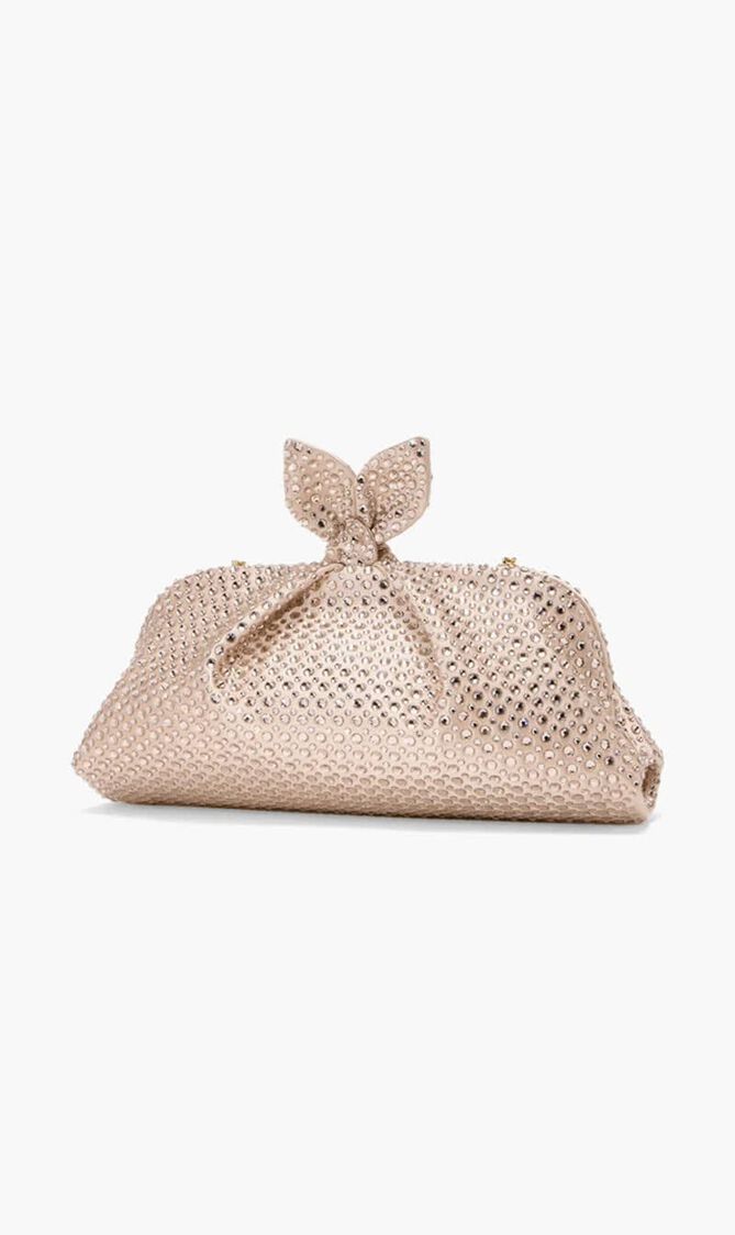 ALL OVER CRYSTAL VERY BOW TIE CLUTCH