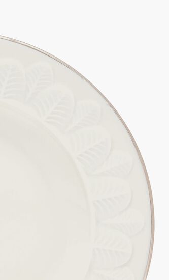 VLI PEACOCK BREAD DISH 17 CM SHINY WHITE - PLATINUM