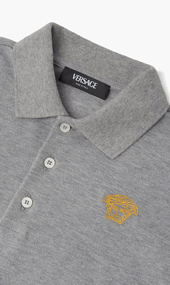 POLO PIQUET + OUTLINE MEDUSA EMBROIDERY