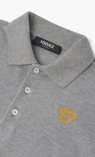POLO PIQUET + OUTLINE MEDUSA EMBROIDERY