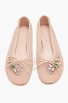 Embellished Flower Mesh Ballerinas