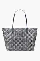T MONOGRAM ZIP TOTE