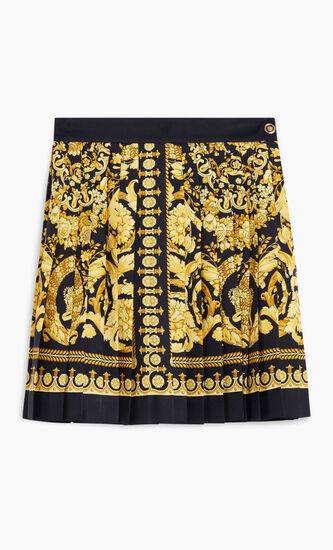 Barocco Print Pleated Skirt
