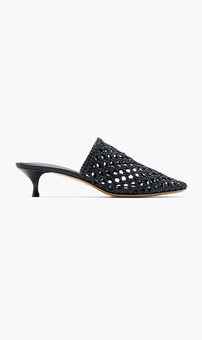 KITTEN MULE WOVEN LEATHER