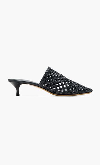 KITTEN MULE WOVEN LEATHER