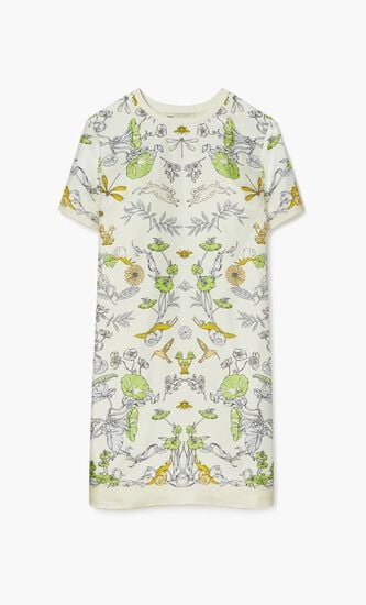SILK FRONT T-SHIRT DRESS