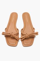 HADLEY LEATHER BOW FLAT SANDAL