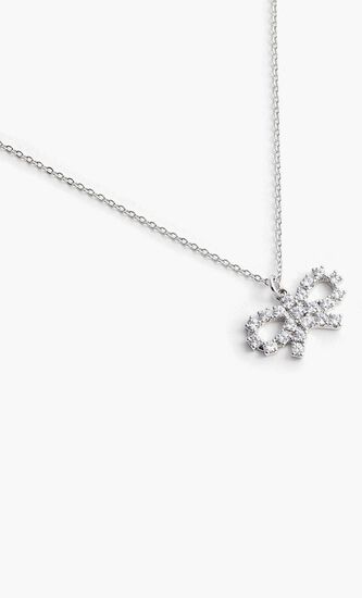 Micro Crystal Bow Necklace
