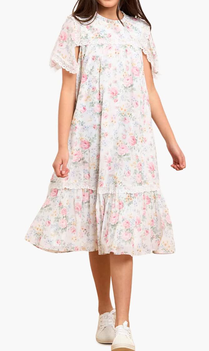 Pompadour Garden Chiffon Lace Dress