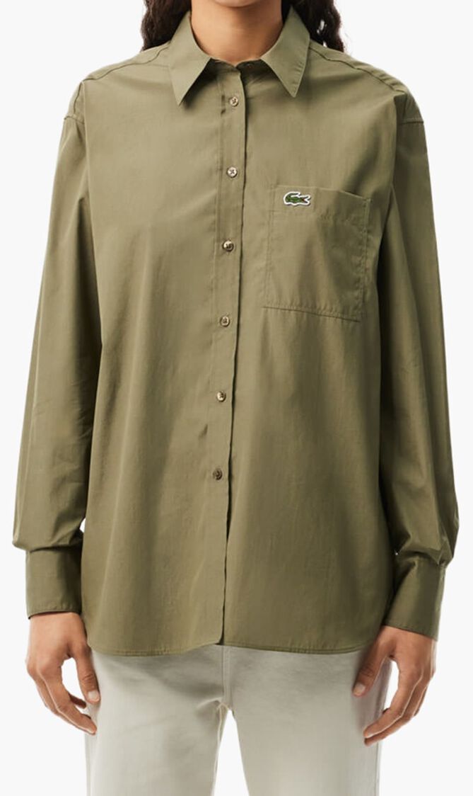 Oversized Fit Cotton Poplin Shirt