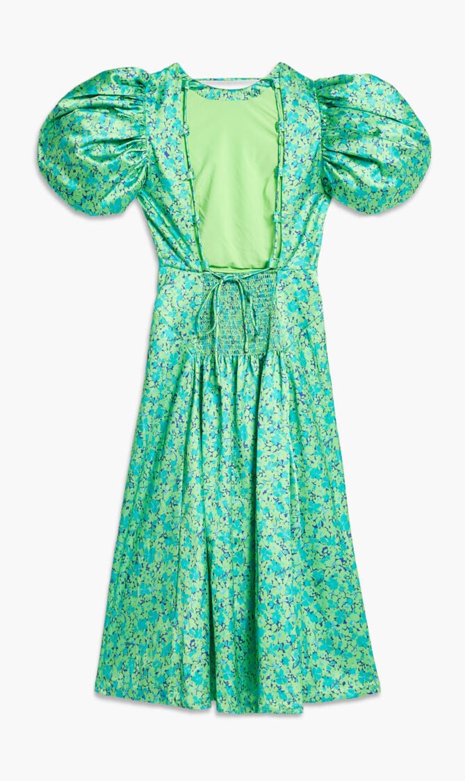 DAWNTY MIDI PUFF SLEEVE DRESS DAWNTY MIDI PUFF SLEEVE DRESS