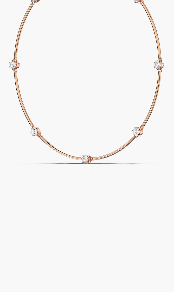 Constella Necklace, White, Rose-Gold Tone Plated