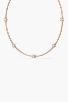 Constella Necklace, White, Rose-Gold Tone Plated