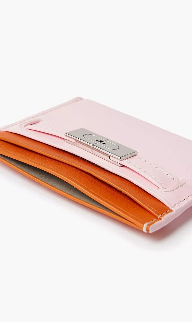 T Card Case in Polished Leather