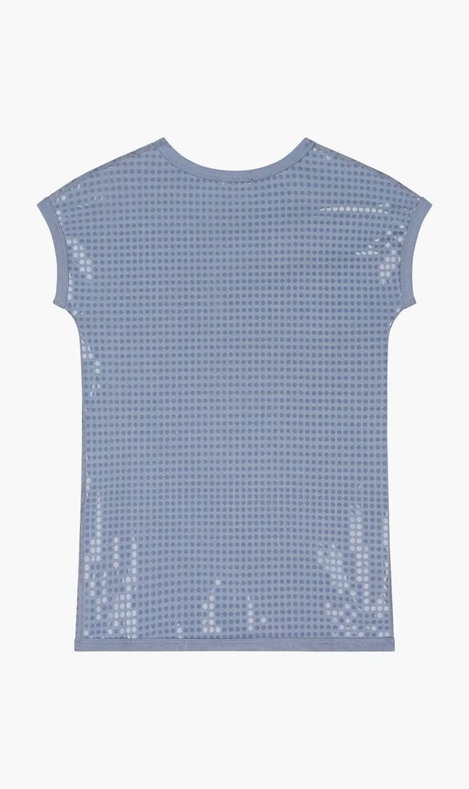 Girls Blue Sequin Dress