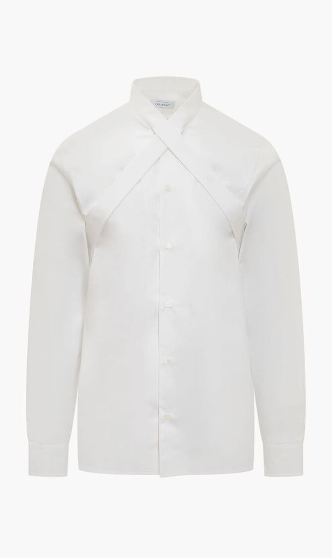 OW EMB HEAVYCOT COLLAR SHIR WHITE WHITE
