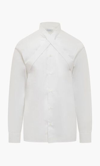 OW EMB HEAVYCOT COLLAR SHIR WHITE WHITE