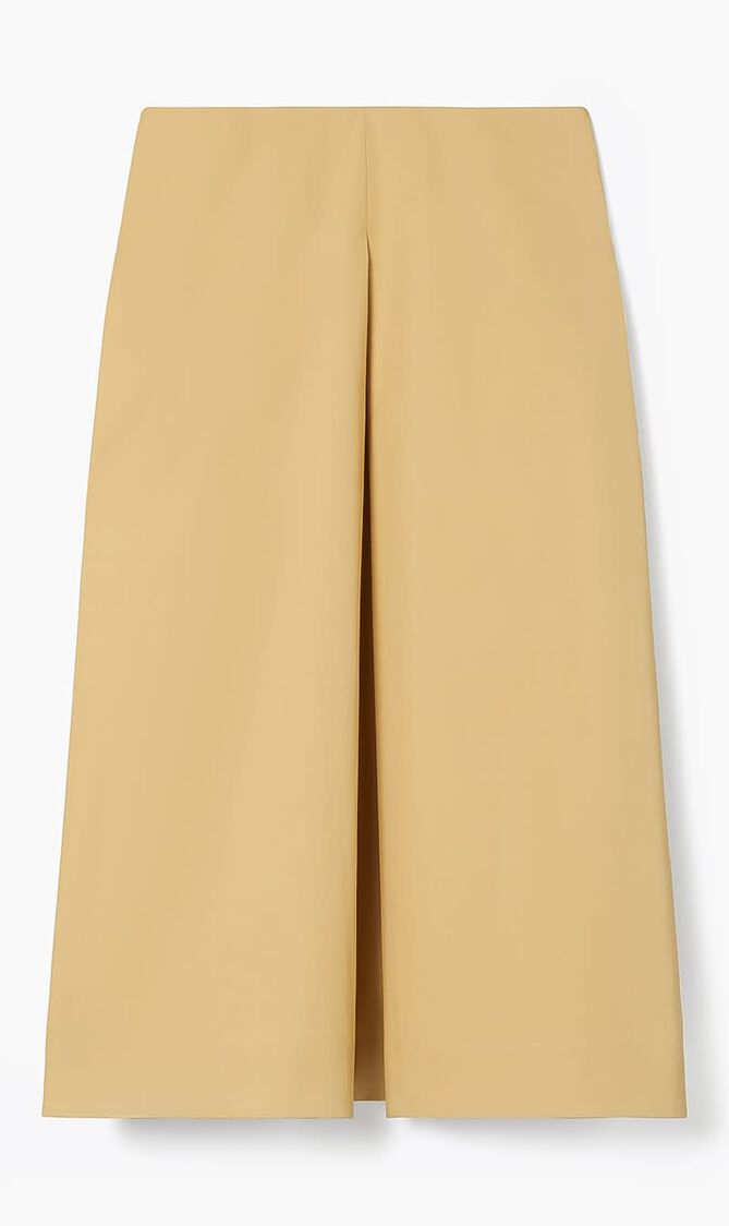 PLEATED POPLIN SKIRT