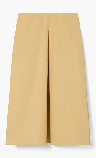 PLEATED POPLIN SKIRT