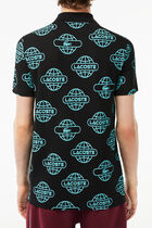 Globe Print Polo Shirt