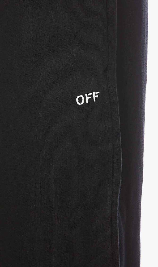 OFF STITCH SWEATPANTS BLACK WHITE