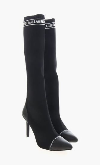 PANDORA HI LEG KNIT BOOTBLACK KNIT TEXTILE
