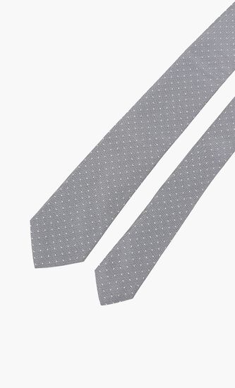 Dot Print Silk Tie