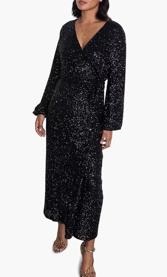 Sequin Kira Wrap Dress