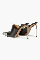 SILVER ALLENFRAME POINTEDMULE BLACK SILV