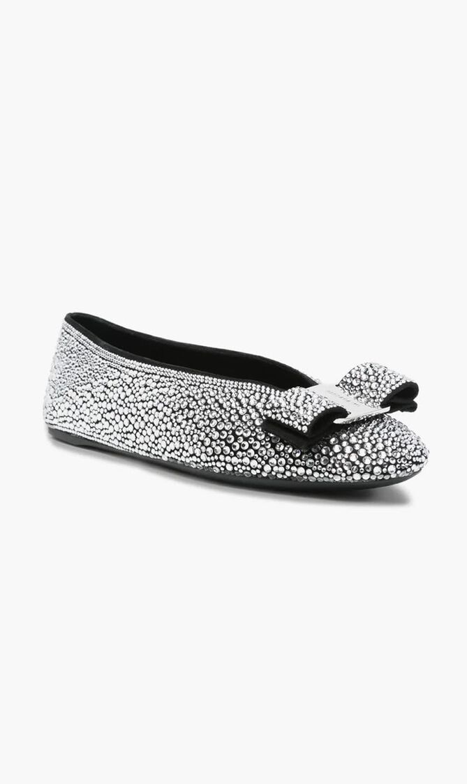 crystal-embellished ballet flat