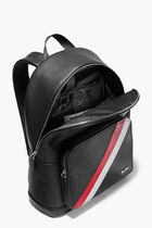 Cooper Logo Stripe and Faux Leather Backpack