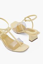 Strappy Lucite Heel Sandal
