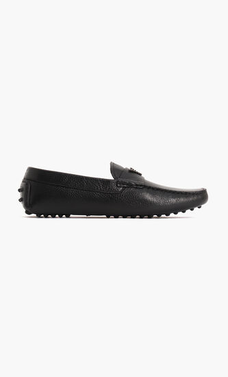 Pebbled Leather Loafers