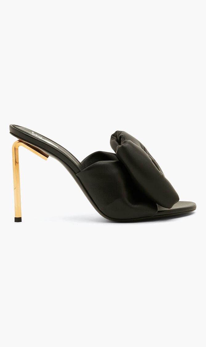 WOOL BOW HIGH GOLD ALLEN MULE BLACK GOLD