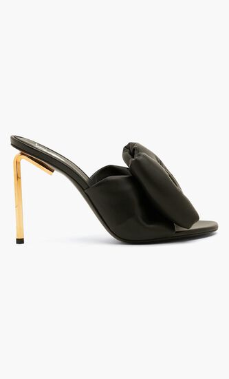 WOOL BOW HIGH GOLD ALLEN MULE BLACK GOLD