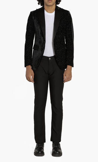 Glittered Peak Lapel Blazer