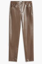 Caroline Pants - Coated Jersey Faux Leather