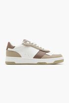ORGONITE SNEAKER WHITE BROWN LEATHER LADIES