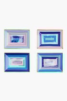 Scala Trinket Tray Rectangular Small Blue Set Of 4