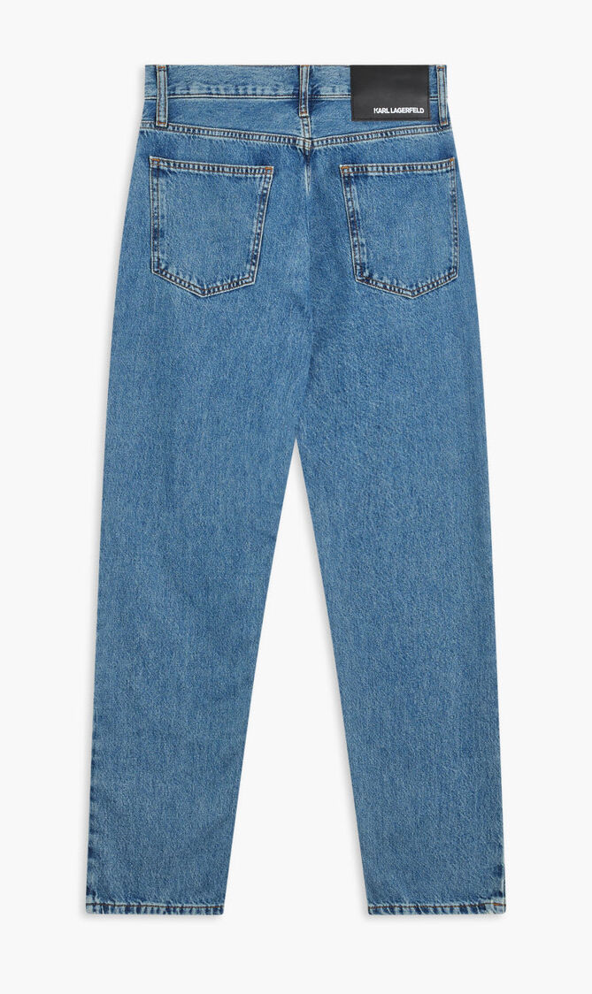 TAPERED DENIM PANTS