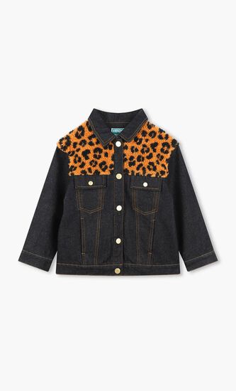 Leopard Print Denim Jacket